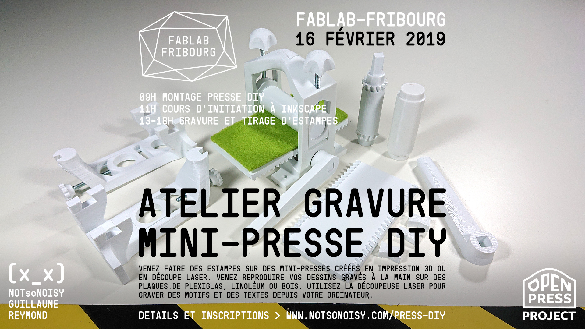 Atelier estampes sur mini-presses DIY