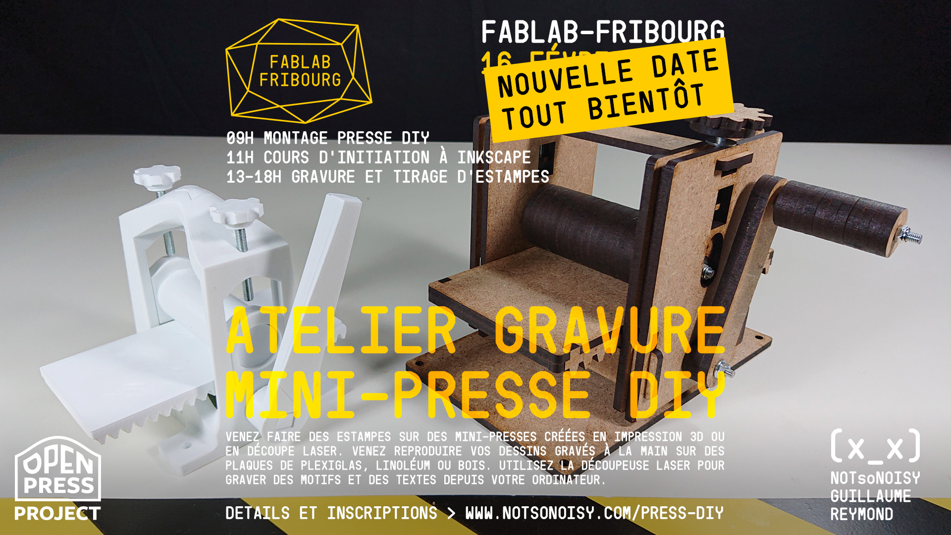 Atelier estampes sur mini-presses DIY