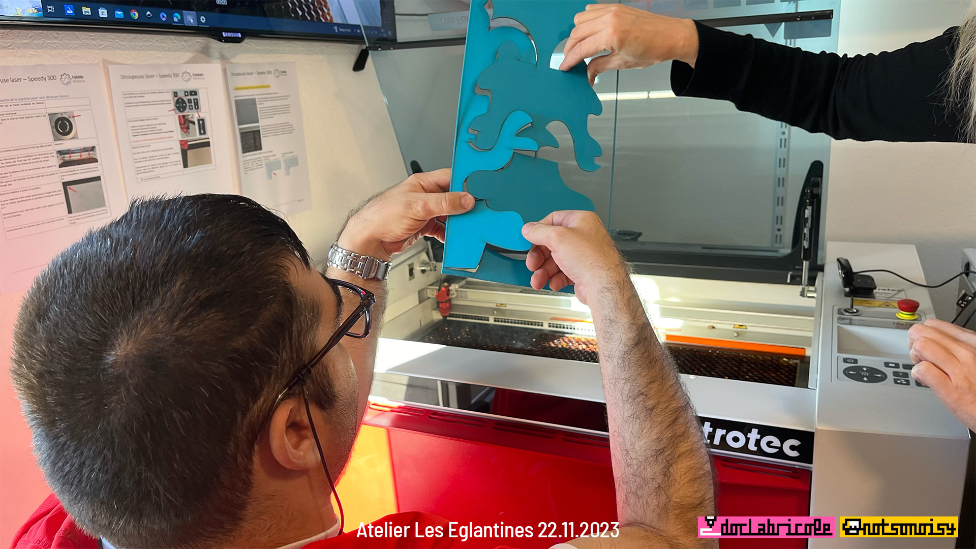 Atelier laser avec Les Eglantines