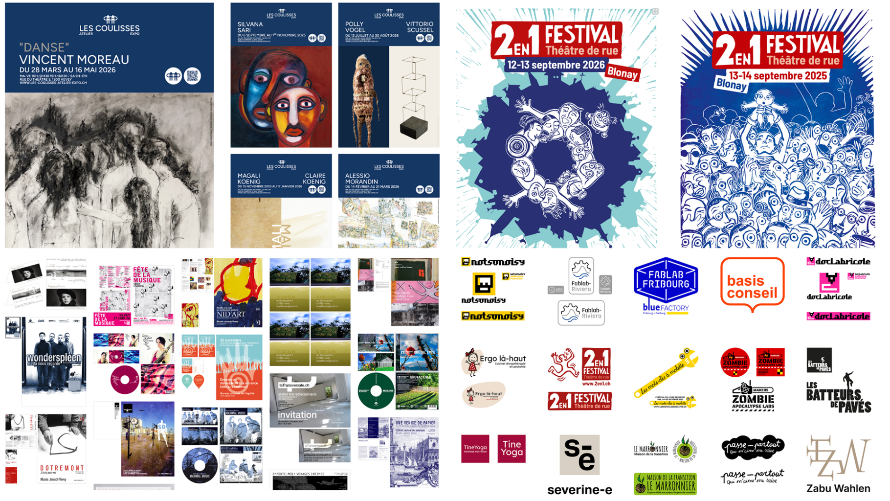 Graphisme: affiches, flyers, cartes postales, cartes de visistes,… par Guillaume NotSoNoisy